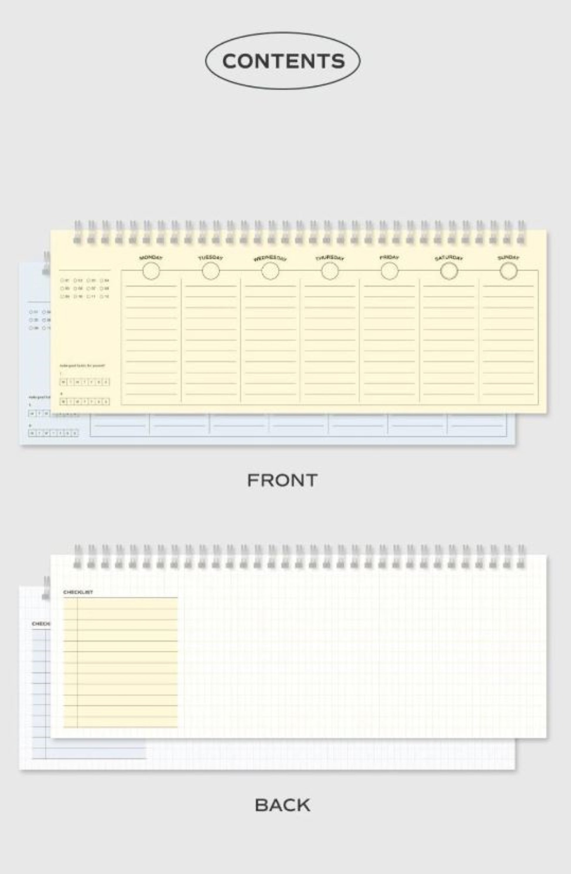 Flow Desk Weekly Standing Planner Scheduler - ZoocomingTree