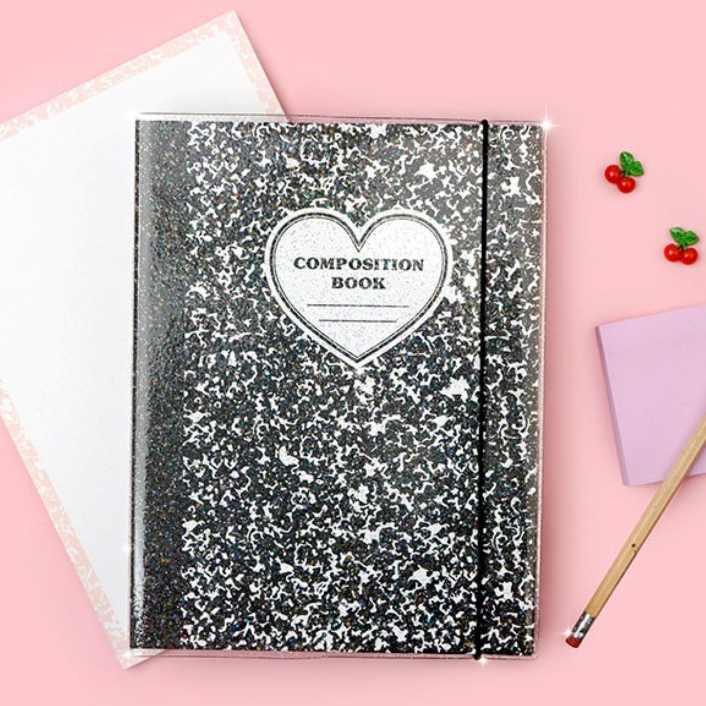 Composition A5 Hard Cover + Glitter PVC Cover Set - ZoocomingTree