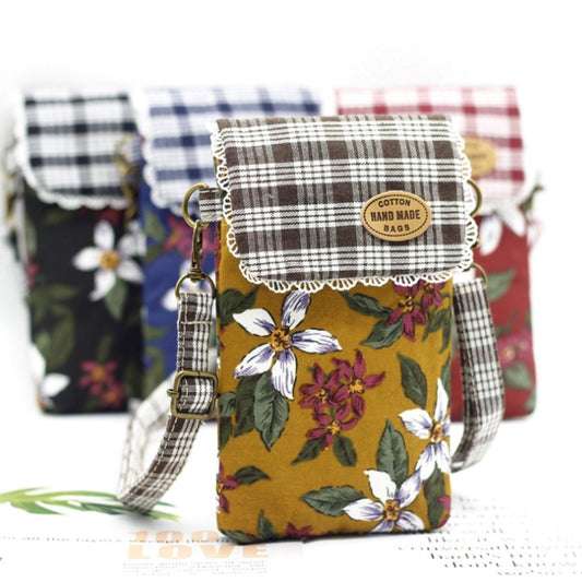 Floral Cotton Crossbody Phone Purse - ZoocomingTree