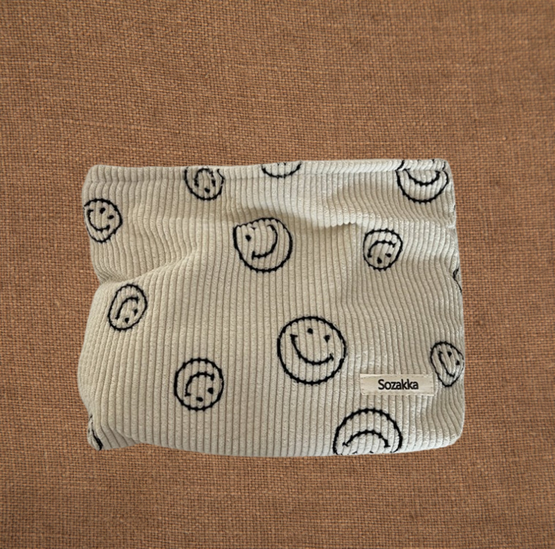 Corduroy Cosmetic Zipper Pouch - ZoocomingTree