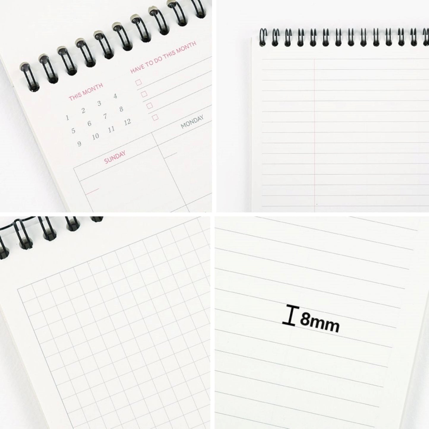 Minimalist Undated Desk Calendar - Simple and Practical