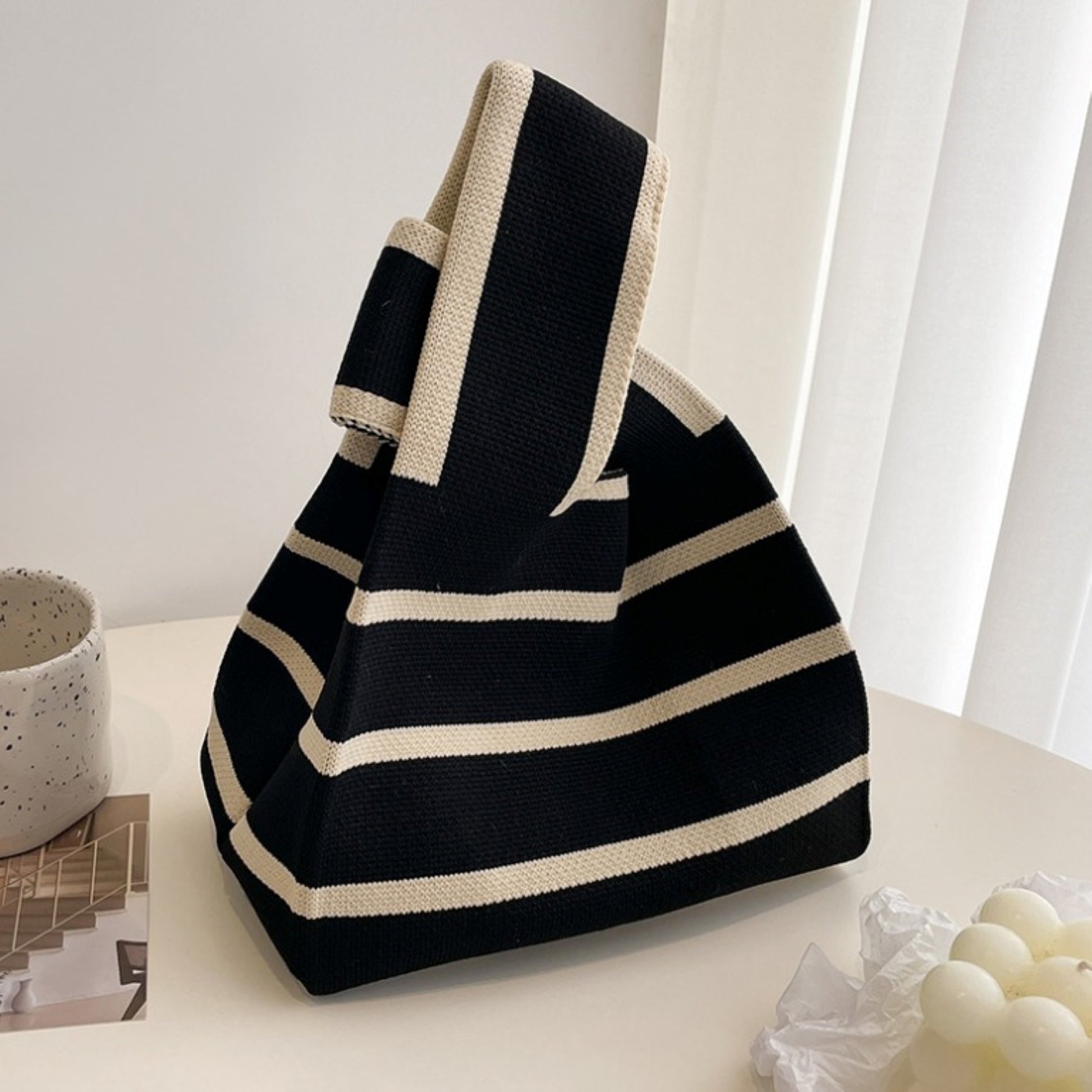 Women Color Stripe Knot Bag - ZoocomingTree