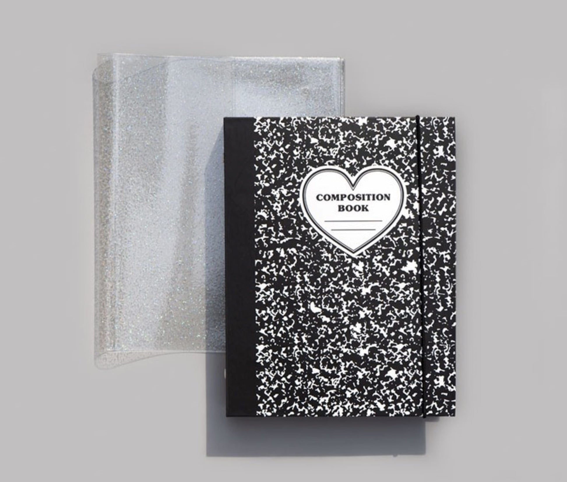 Composition A5 Hard Cover + Glitter PVC Cover Set - ZoocomingTree