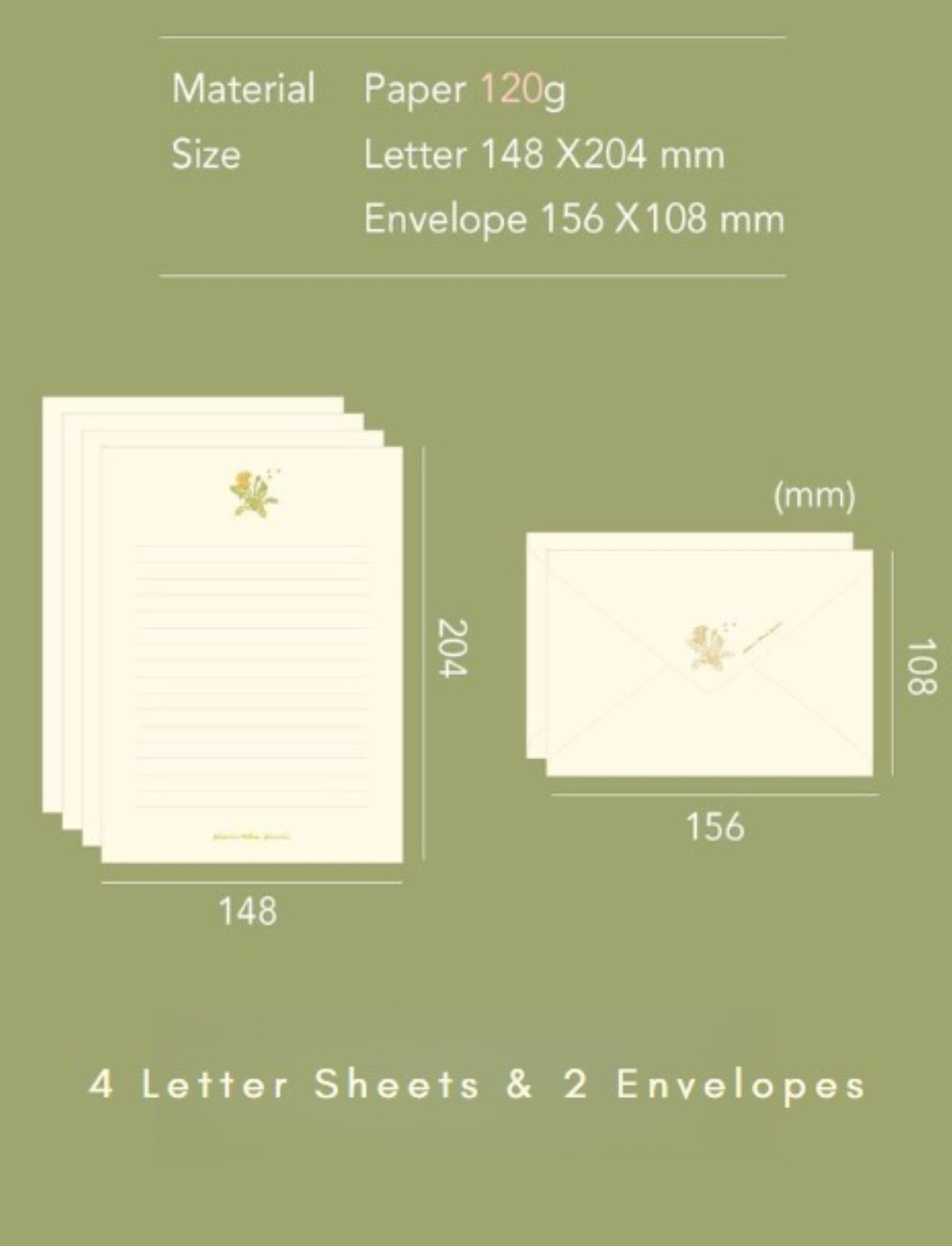 Premium Letter Writing Paper and Envelope Set - ZoocomingTree