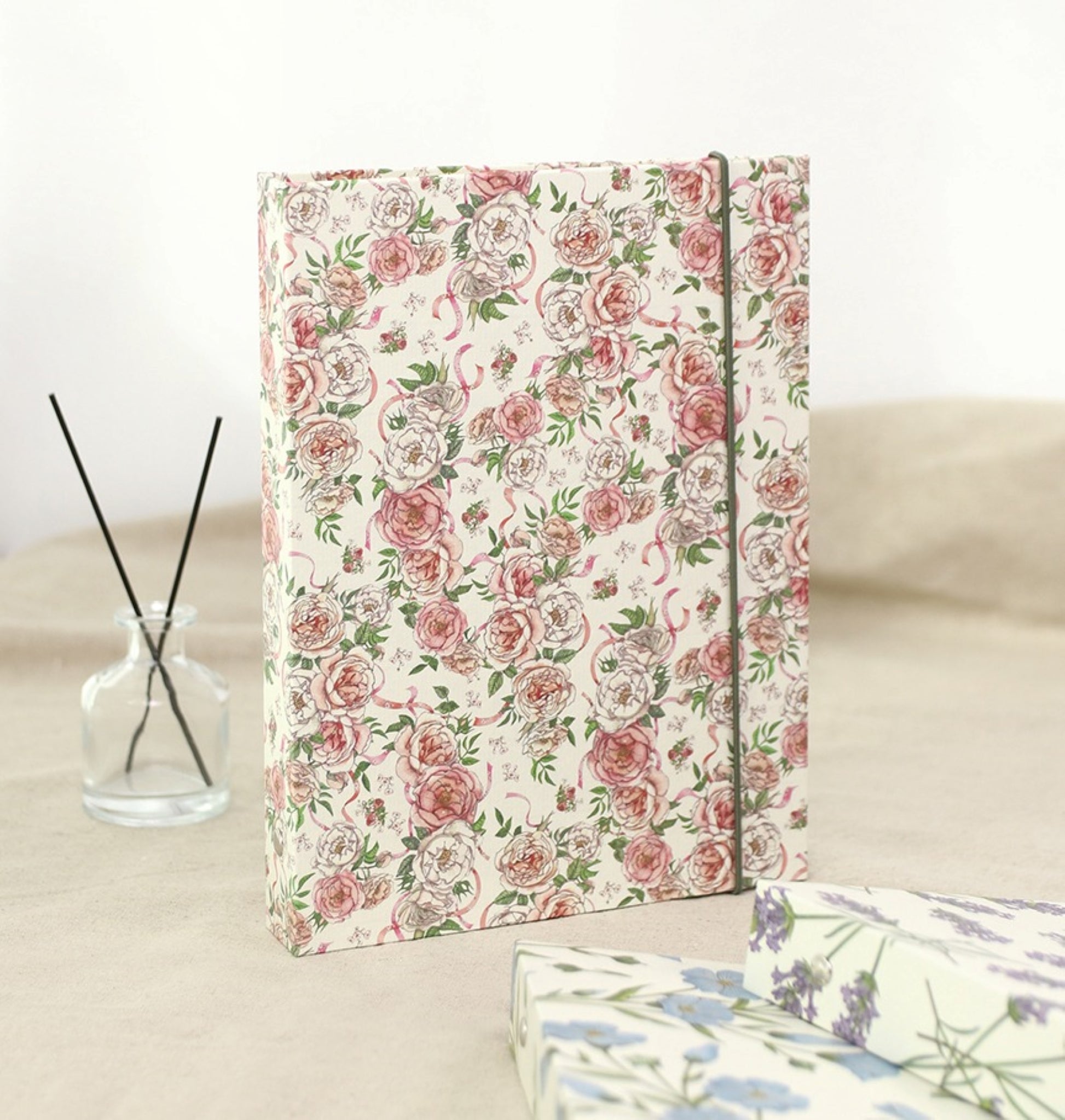 Flower Printed Cover 6 Ring Binder | Comfort Flower Planner - ZoocomingTree