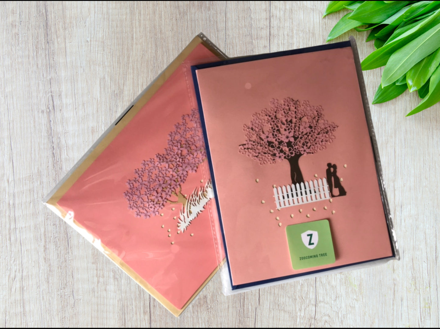 Romantic Cherry Blossom 3D Card - ZoocomingTree