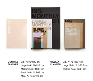 Premium Big Monthly Planner / 16 Months High Quality Paper Notebook