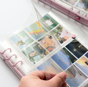 Glitter Photocard Binder, 6 Ring Twinkle Photo Card Binders, Jelly  Scrapbook Organizer 