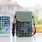 Cute Denim Crossbody Phone Purse / Trendy Shoulder Mobile Pouch / Cellphone Bag