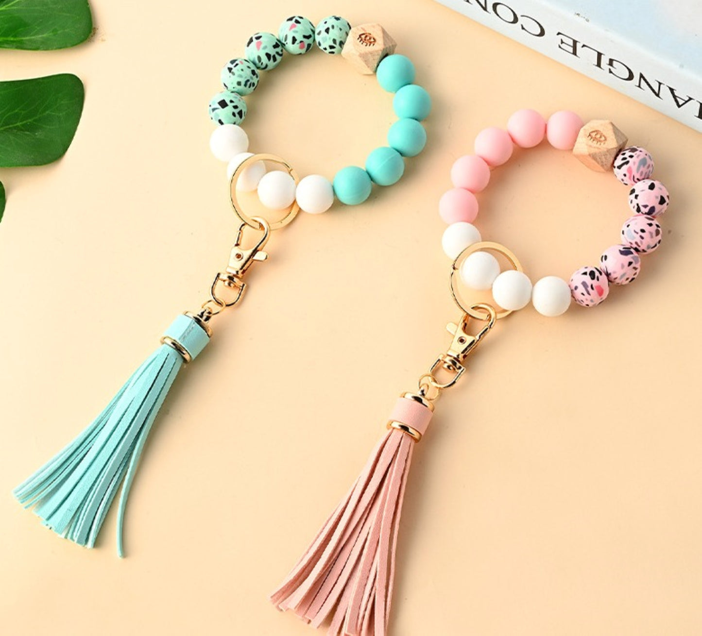 Silicone Beaded Keychain Bracelet - ZoocomingTree