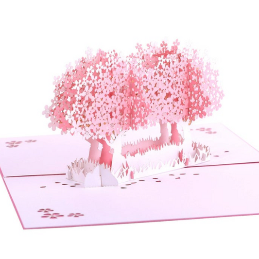 Cherry Blossom 3D Greeting Card - ZoocomingTree