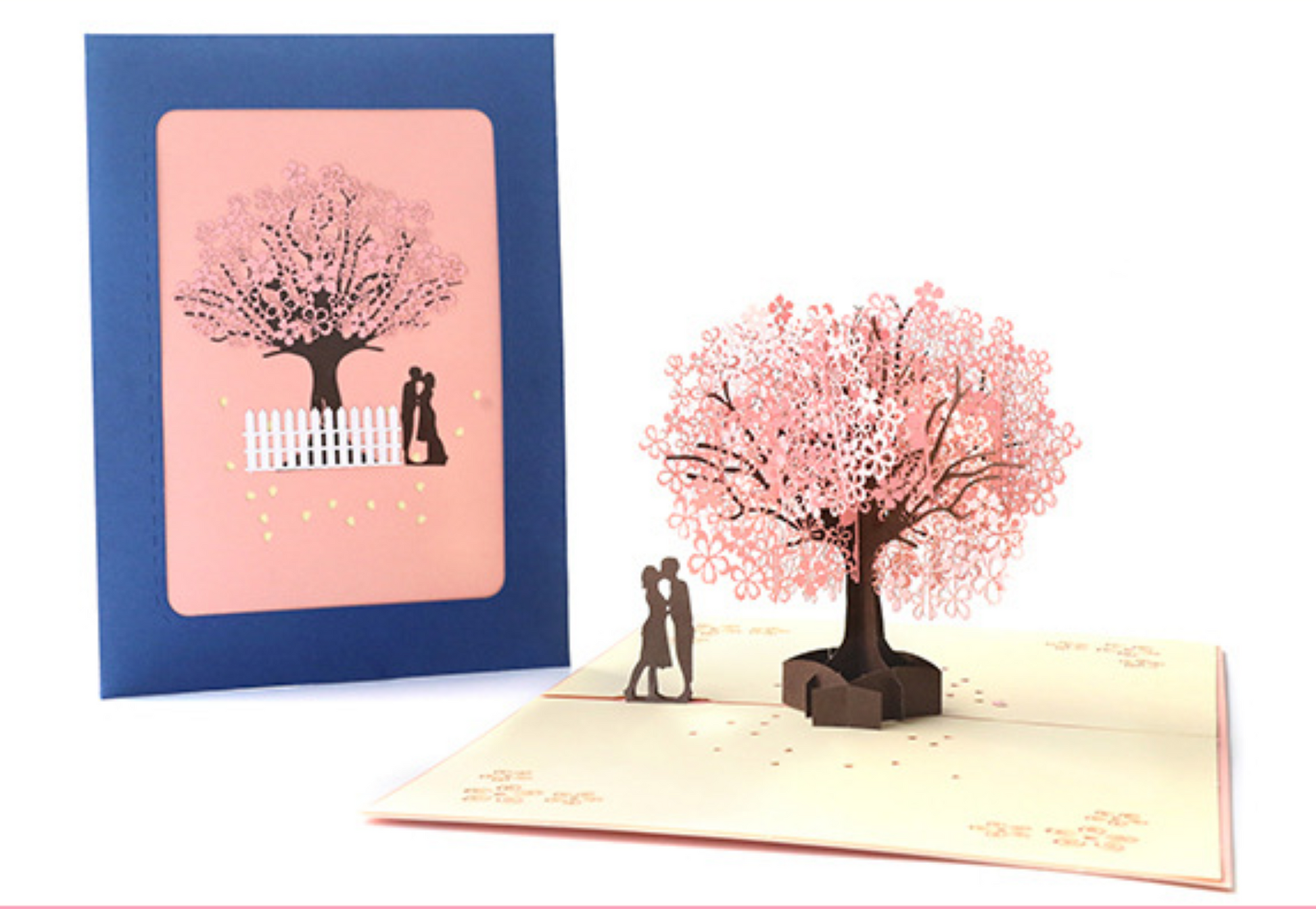 Romantic Cherry Blossom 3D Card - ZoocomingTree