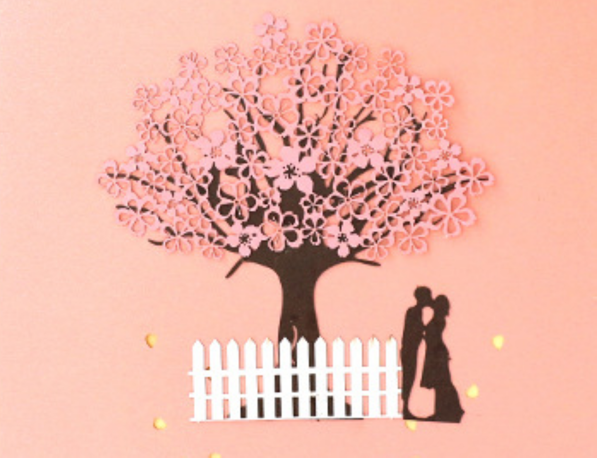 Romantic Cherry Blossom 3D Card - ZoocomingTree