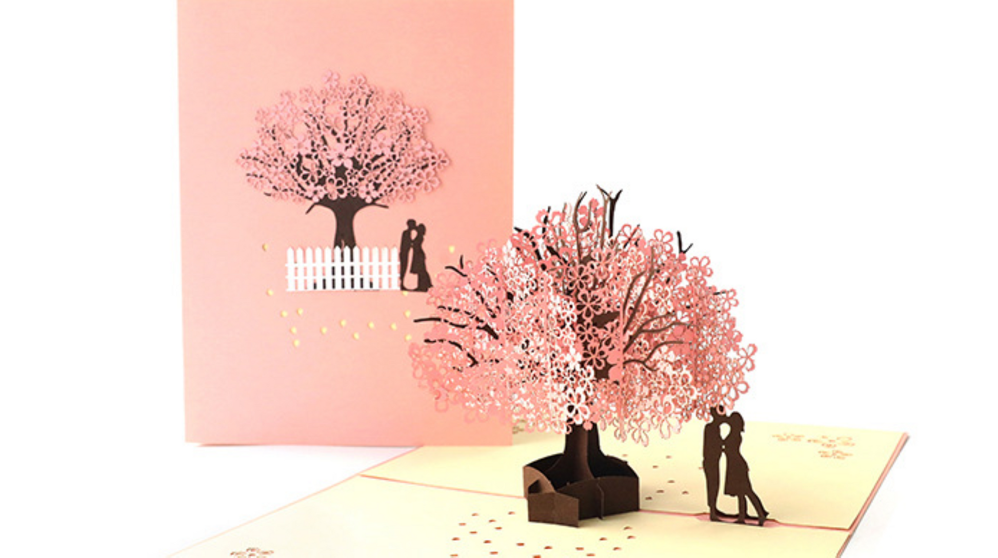 Romantic Cherry Blossom 3D Card - ZoocomingTree