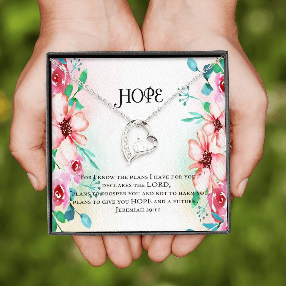 Hope 2 Christian Bible Verse Necklace