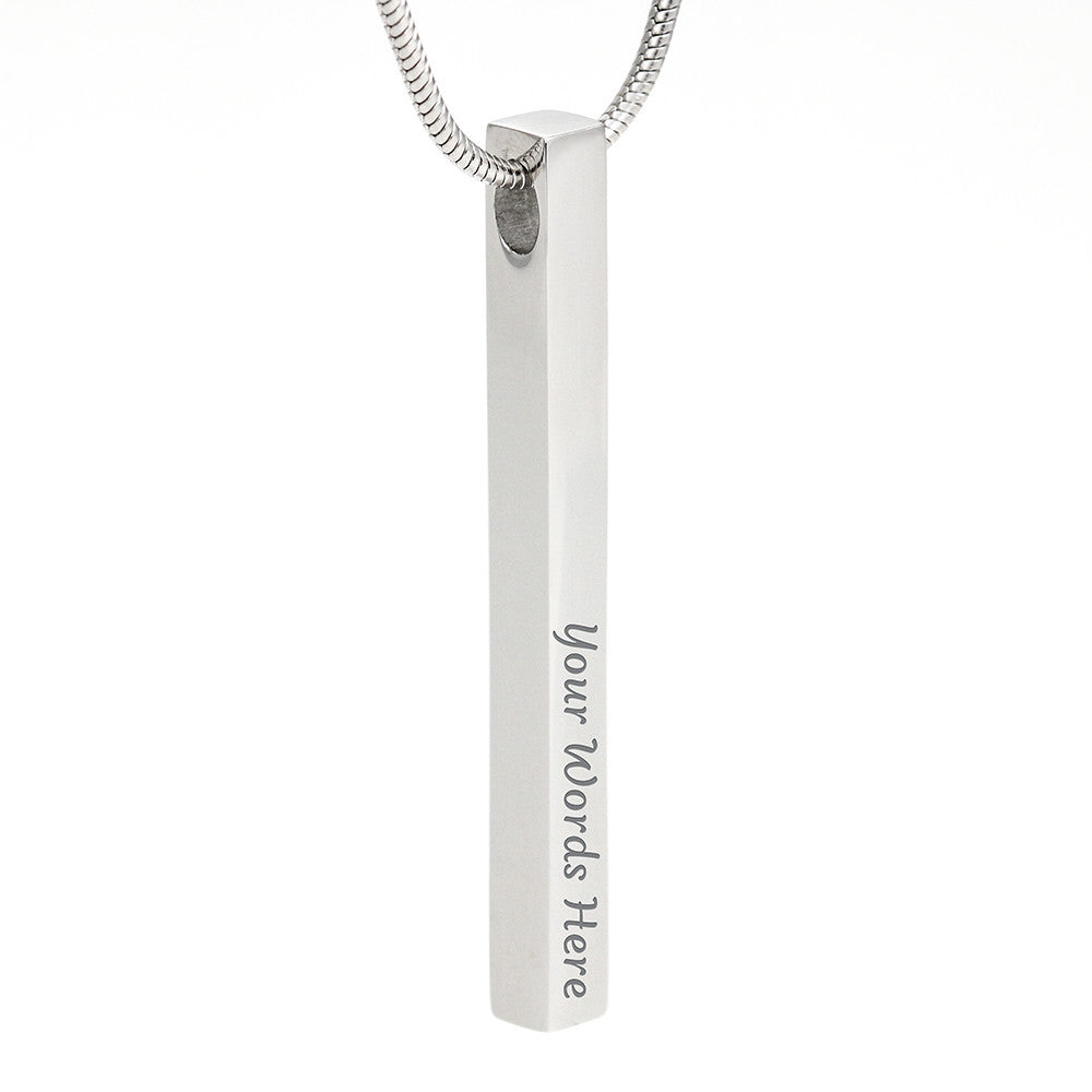 Personalize Vertical Stick Necklace