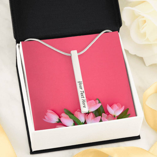 Personalize Vertical Stick Necklace