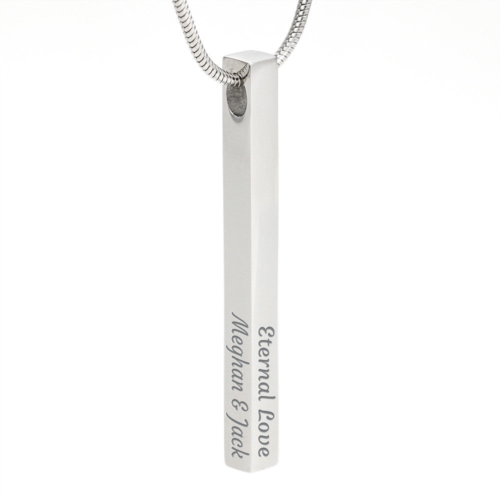 Personalize Vertical Stick Necklace