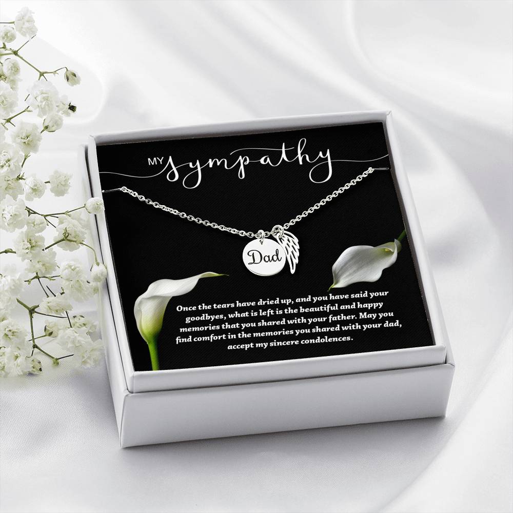 Dad Memorial Necklace Father Remembrance Necklace