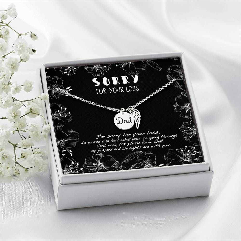 Sorry For Loss Dad Memorial Necklace