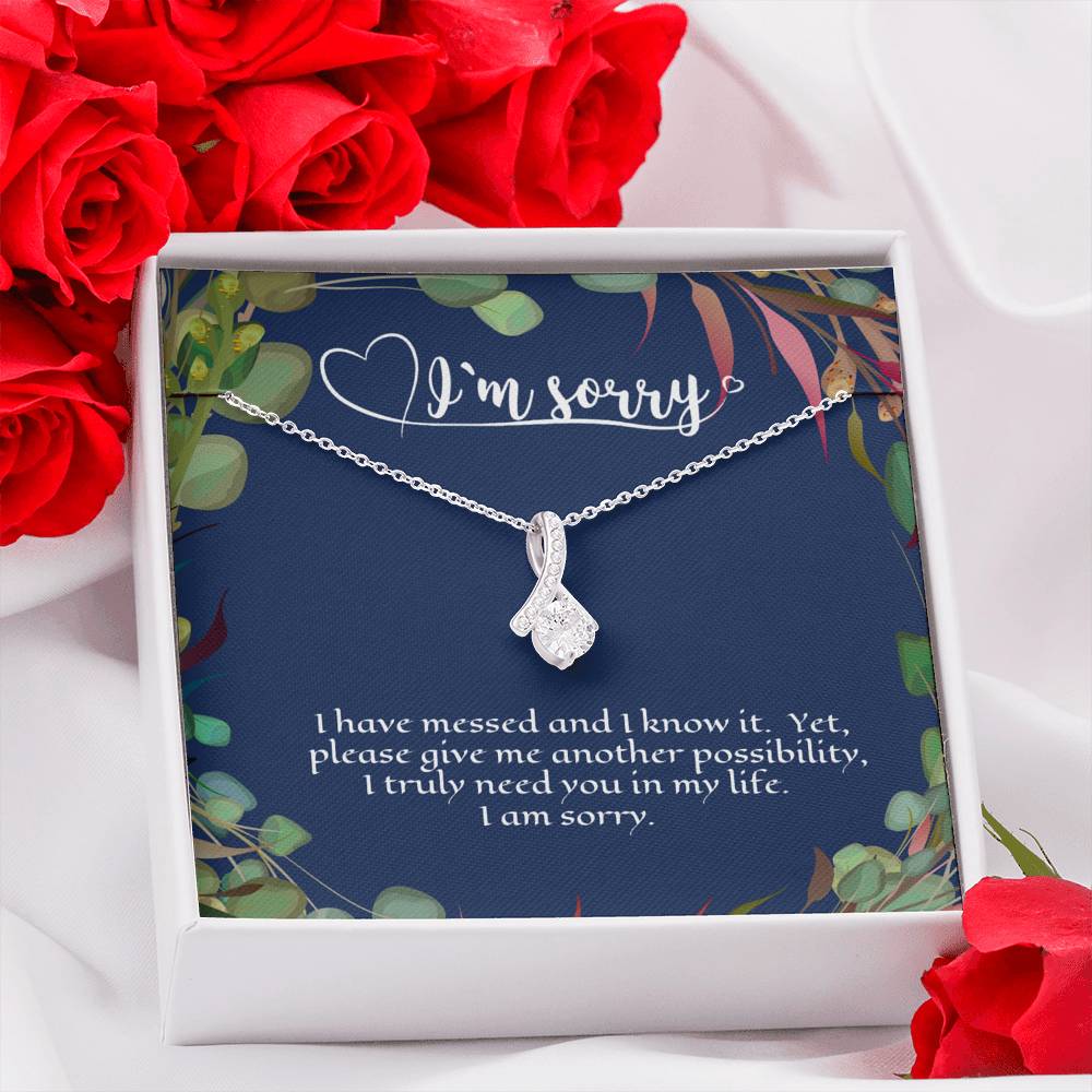 I'm Sorry Gift for Wife Girlfriend Sister Friend Apology Necklace gift for her