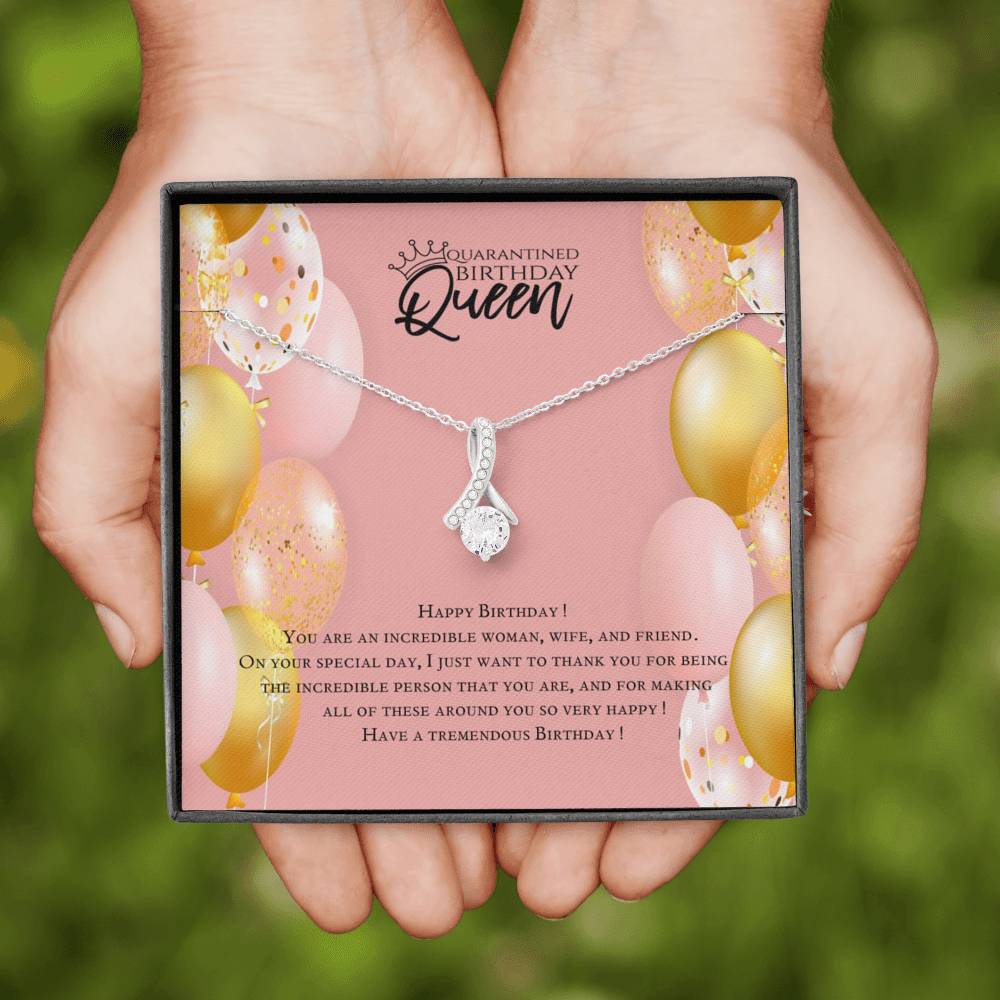 Wife Mother Friend Quarantined Birthday Gift Necklace