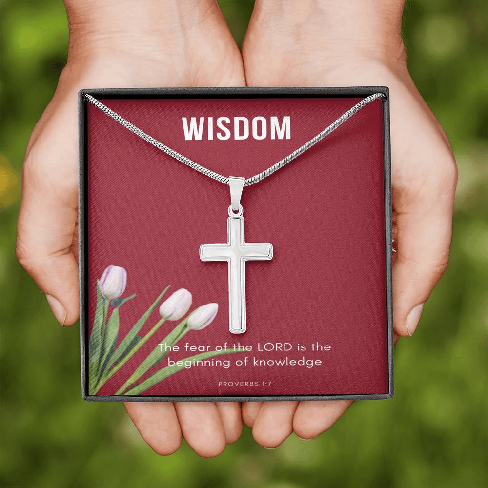 Wisdom Christian Necklace Gift Bible Verse Proverb 1:7