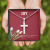 Joy Christian Necklace Gift Bible Verse Romans 12:12