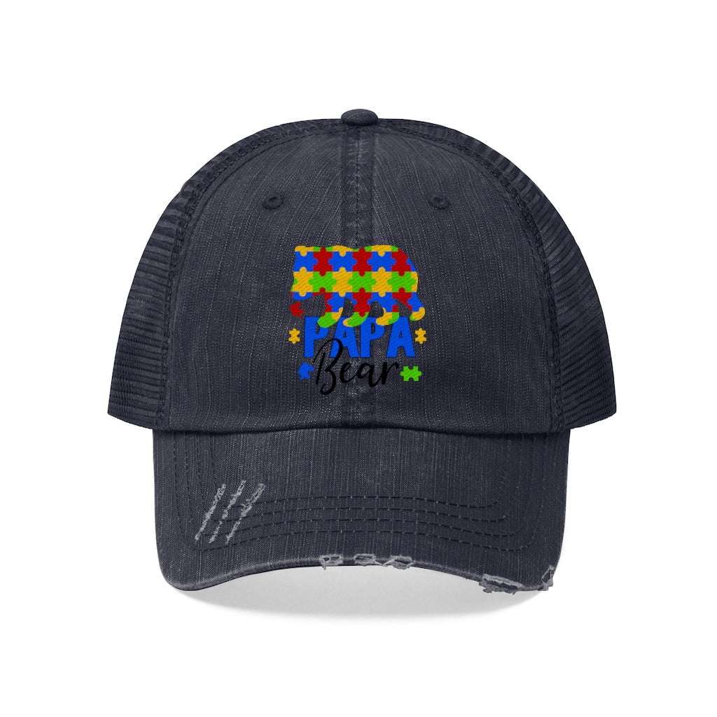 Autism Papa Bear Unisex Trucker Hat