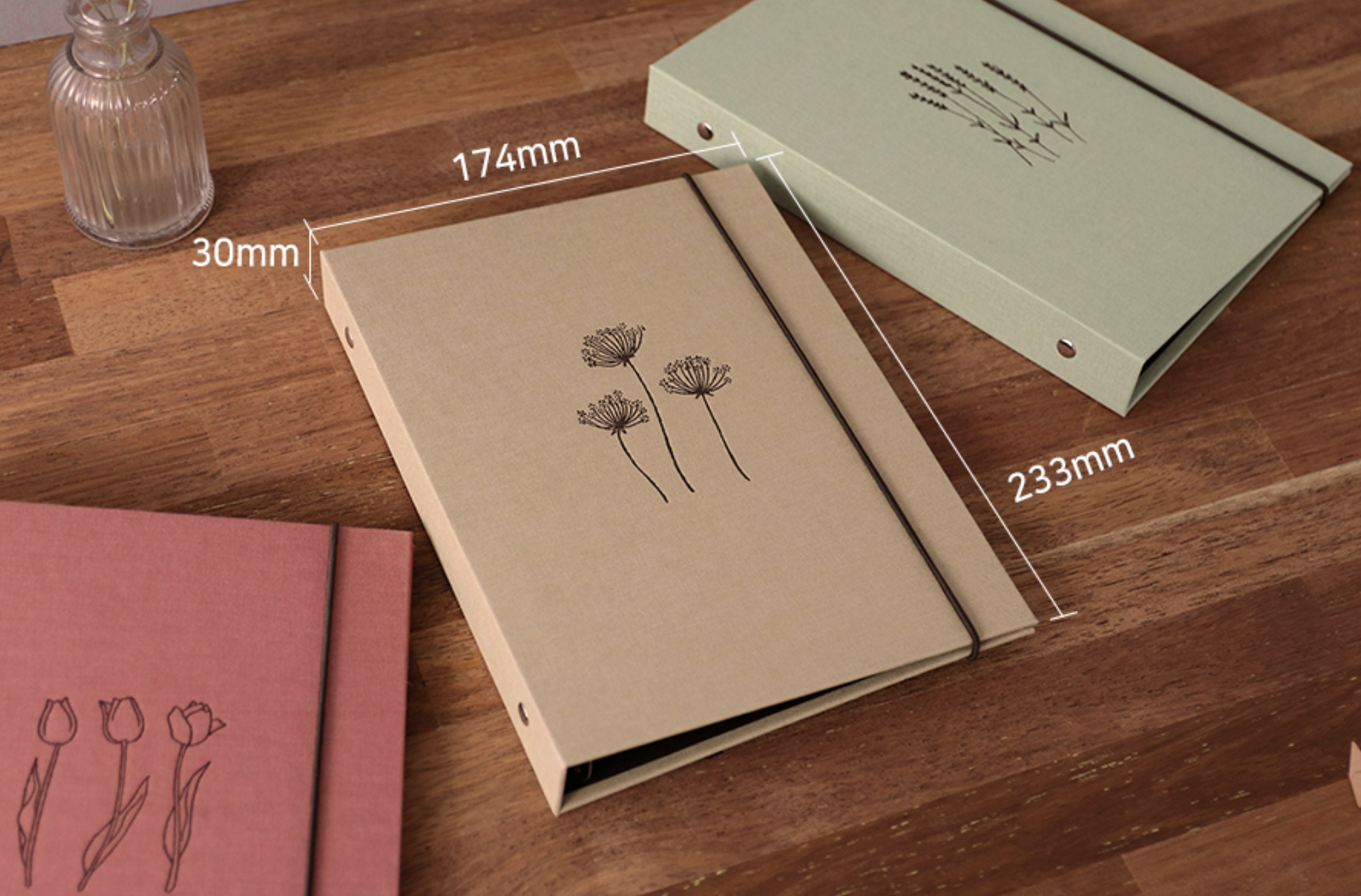 Premium Floral Book Cloth A5 Binder - ZoocomingTree