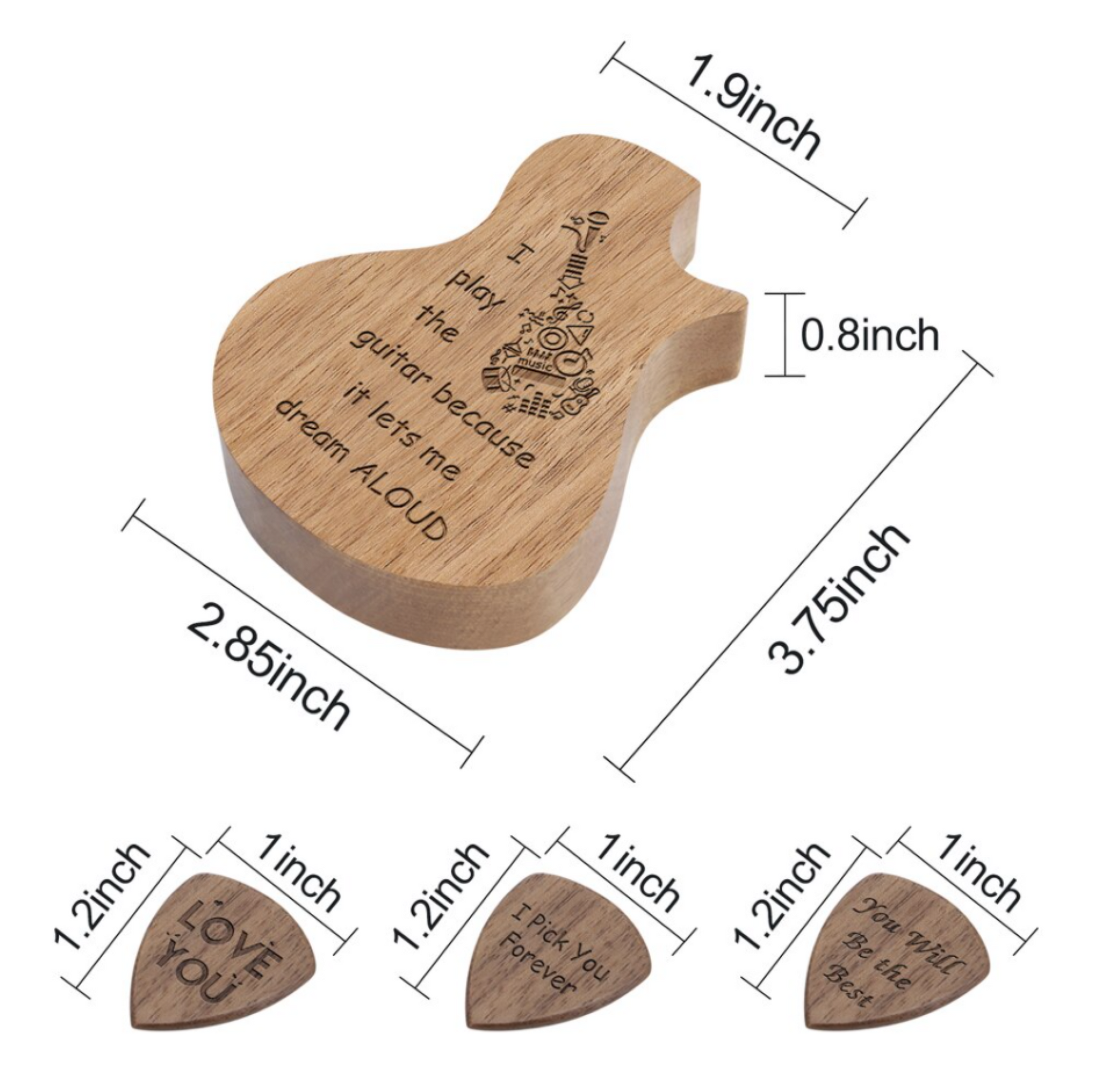 Guitar Shaped Pick Case - ZoocomingTree