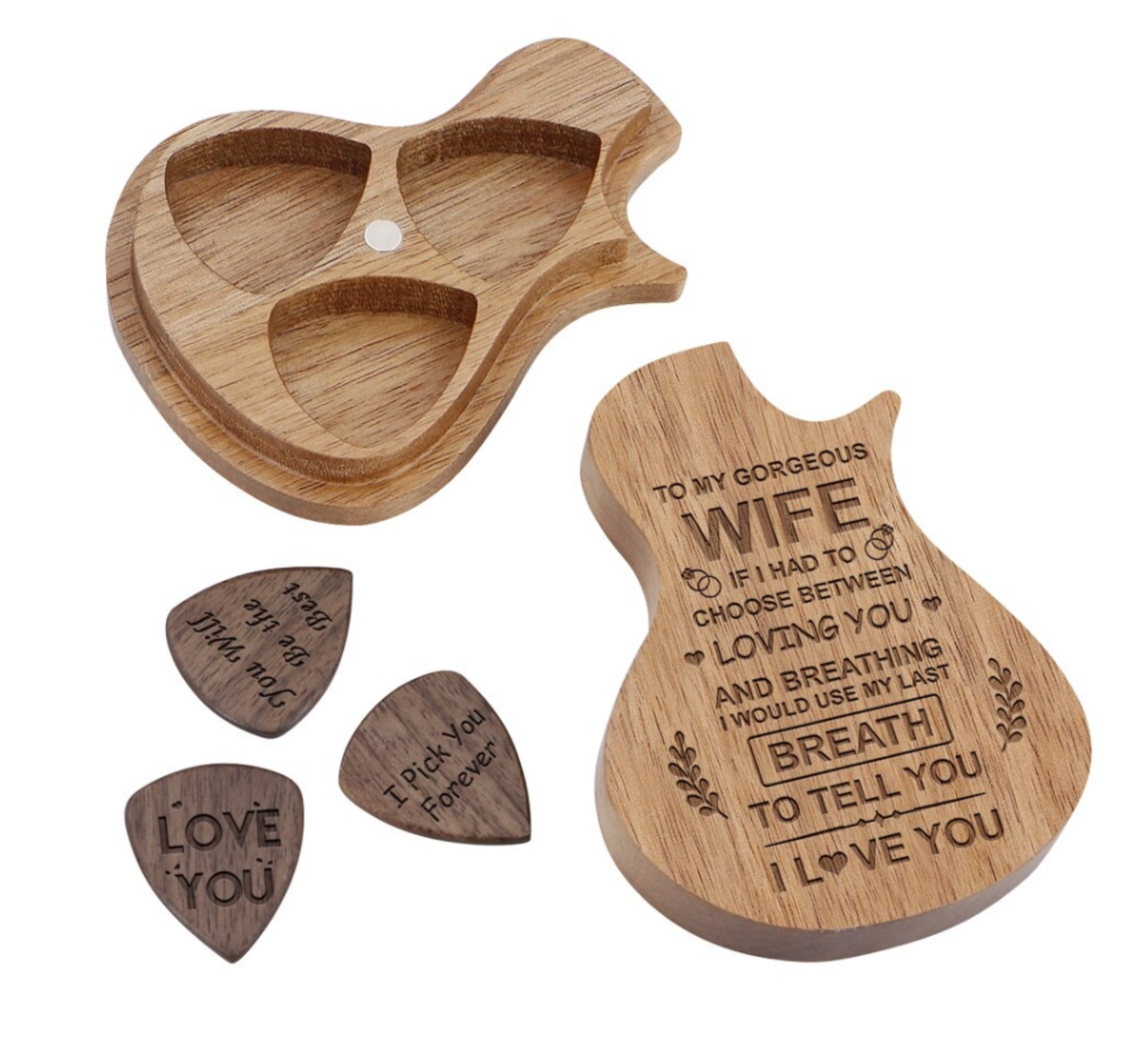 Guitar Shaped Pick Case - ZoocomingTree