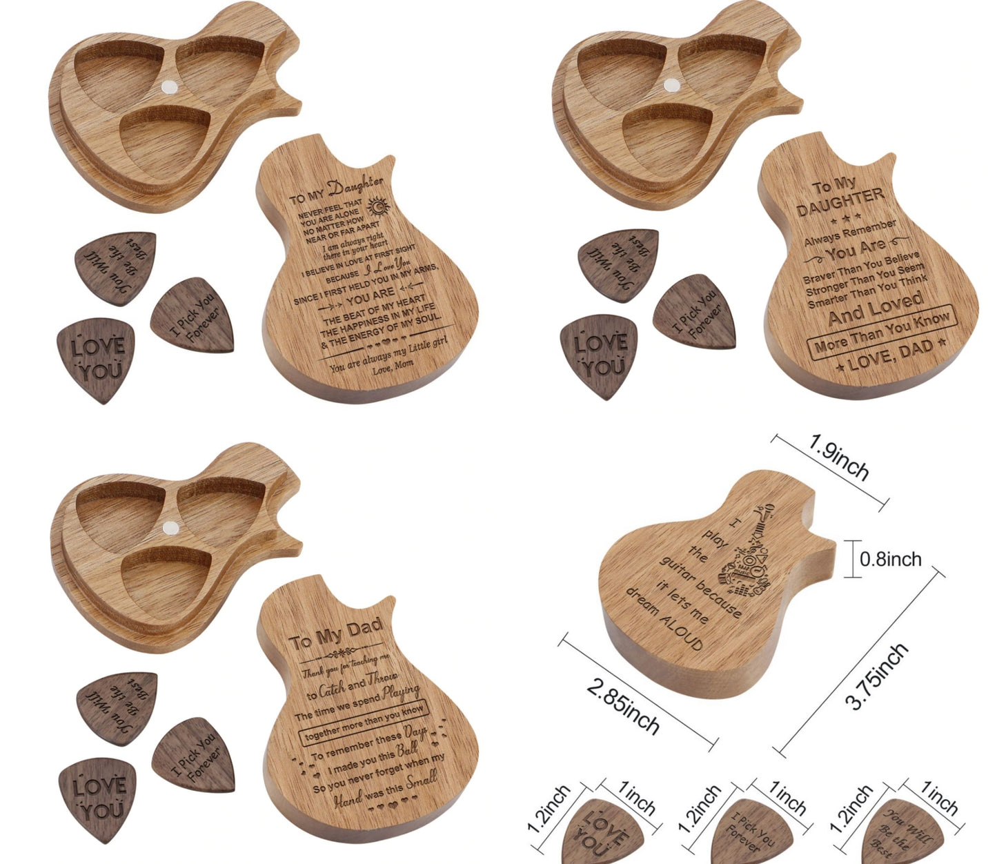 Guitar Shaped Pick Case - ZoocomingTree