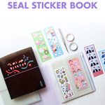 Seal Sticker Storage Book - 48 Bigger size pockets / Comfort Sticker Album