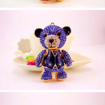 Rhinestone Teddy Bear Keychain | Cute Teddy Bear Keyholder
